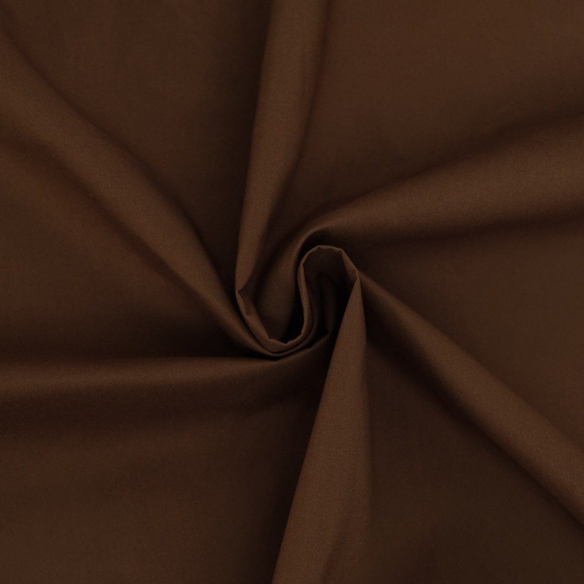 Effen chocoladebruine premium katoenpopeline Alice - Maison Klem